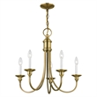 Livex Lighting Cranford Chandelier in Antique Brass