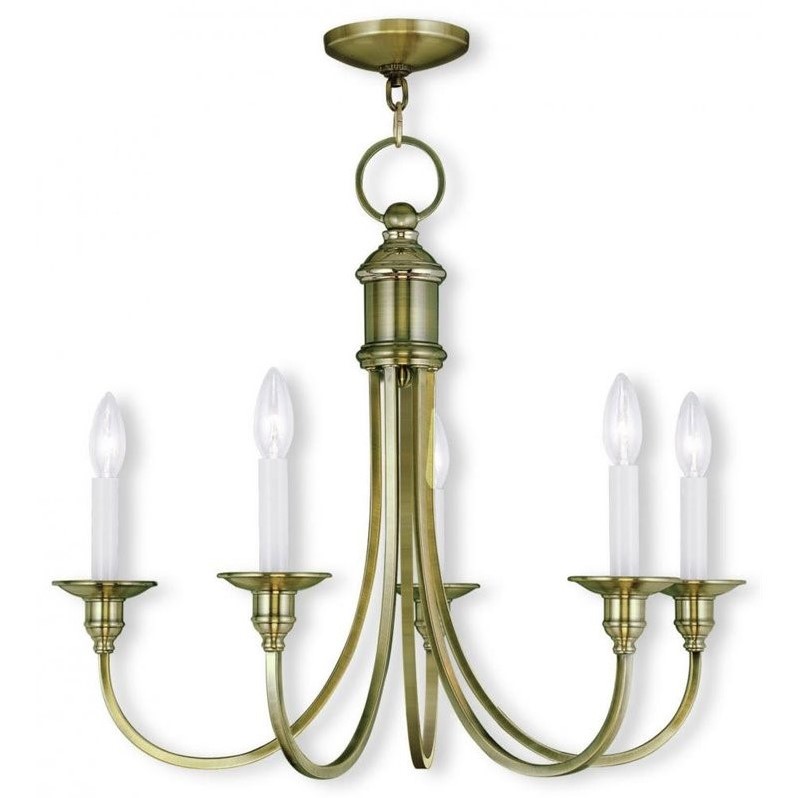 Livex Lighting Cranford Chandelier in Antique Brass