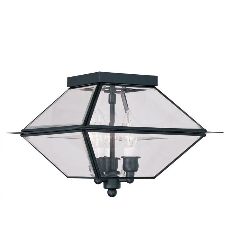 Livex Lighting Westover Outdoor Indoor Ceiling Mount in Black