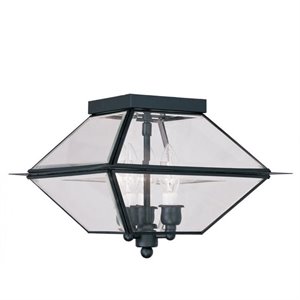 Livex Lighting Westover Outdoor Indoor Ceiling Mount in Black