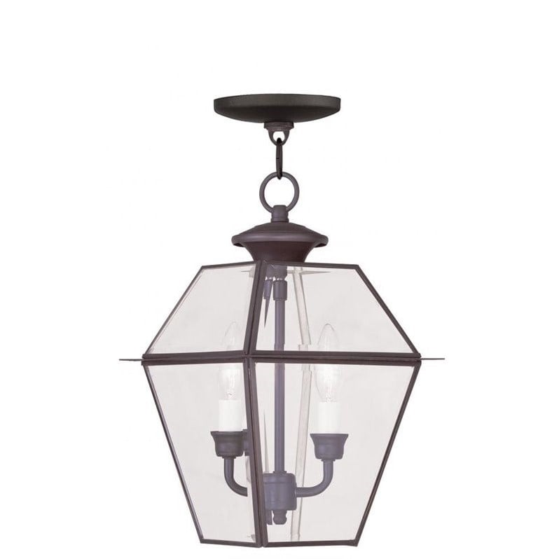 Livex Lighting Westover 2 Light Outdoor Chain Hang in Bronze