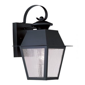 Livex Lighting Mansfield Outdoor Wall Lantern in Black