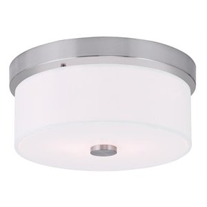 Livex Lighting Meridian Ceiling Mount in Brushed Nickel