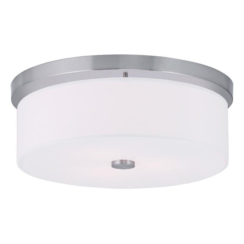 Livex Lighting Meridian Ceiling Mount in Brushed Nickel