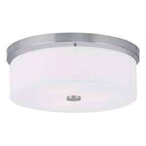 Livex Lighting Meridian Ceiling Mount in Brushed Nickel