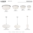 Livex Lighting Meridian 4-Light Metal & Fabric Pendant in Brushed Nickel