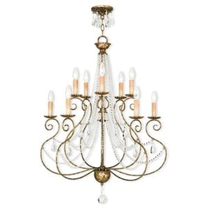 Livex Lighting Isabella Chandelier in Hand Applied European Bronze