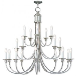 Livex Lighting Cranford Foyer Chandelier in Brushed Nickel
