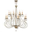 Livex Lighting Isabella Foyer Chandelier in Hand Applied European Bronze