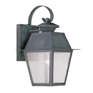 Livex Lighting Mansfield Outdoor Wall Lantern in Charcoal