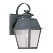 Livex Lighting Mansfield Outdoor Wall Lantern in Charcoal