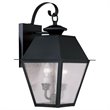 Livex Lighting Mansfield 2 Light Outdoor Wall Lantern in Black