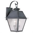 Livex Lighting Mansfield 2 Light Outdoor Wall Lantern in Charcoal