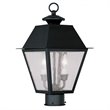 Livex Lighting Mansfield 2 Light Outdoor Post Head in Black