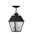 Livex Lighting Mansfield 2 Light Outdoor Chain Hang in Black