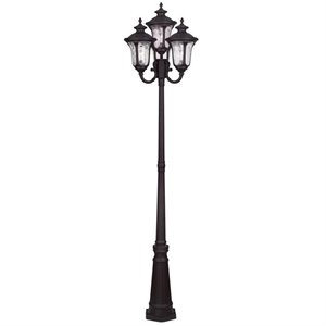Livex Lighting Oxford Outdoor 4 Head Post in Bronze