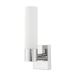 Livex Lighting Aero 1-Light Twist Lock Glass/Metal Wall Sconce in Chrome
