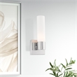 Livex Lighting Aero 1-Light Twist Lock Glass/Metal Wall Sconce in Chrome