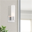 Livex Lighting Aero 1-Light Twist Lock Glass/Metal Wall Sconce in Chrome