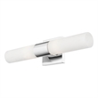 Livex Lighting Aero 2-Light Twist Lock Glass/Metal Bath Light in Polished Chrome
