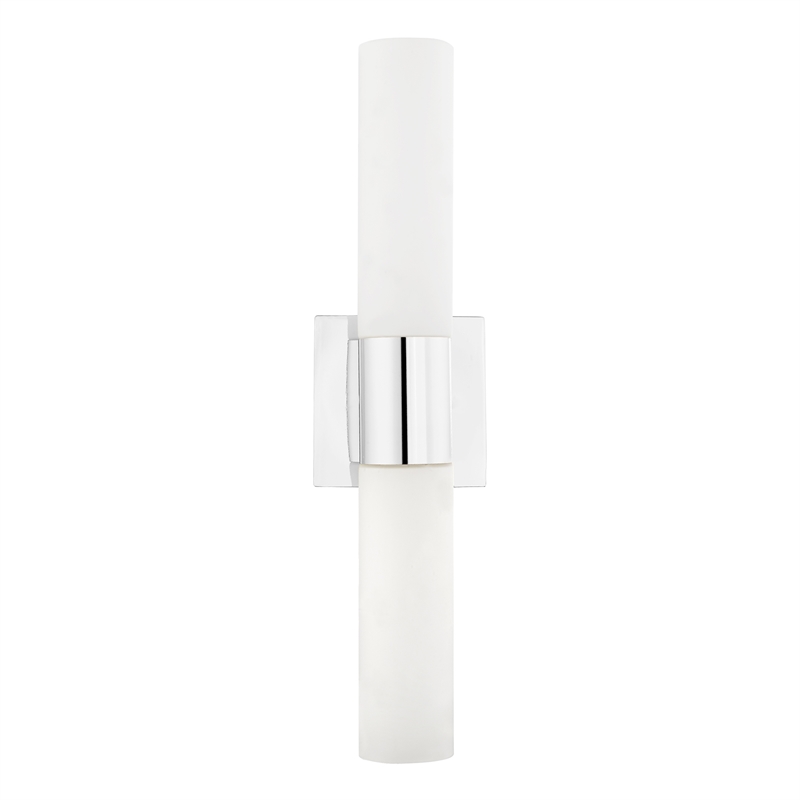 Livex Lighting Aero 2-Light Twist Lock Glass/Metal Bath Light in Polished Chrome