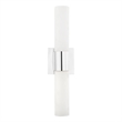 Livex Lighting Aero 2-Light Twist Lock Glass/Metal Bath Light in Polished Chrome
