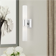 Livex Lighting Aero 2-Light Twist Lock Glass/Metal Bath Light in Polished Chrome