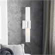 Livex Lighting Aero 2-Light Twist Lock Glass/Metal Bath Light in Polished Chrome