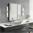 Livex Lighting Aero 2-Light Twist Lock Glass/Metal Bath Light in Brushed Nickel