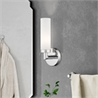 Livex Lighting Aero 1-Light White Metal Single Wall Sconce in Polished Chrome