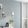 Livex Lighting Aero 1-Light White Metal Single Wall Sconce in Polished Chrome