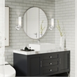 Livex Lighting Aero 1-Light White Metal Single Wall Sconce in Brushed Nickel