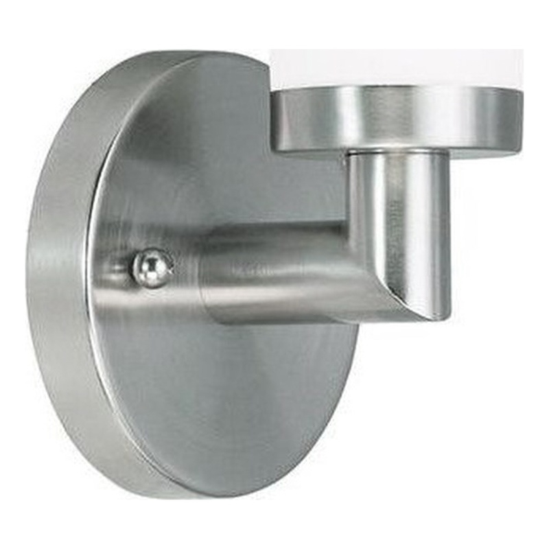 Livex Lighting Aero 1-Light White Metal Single Wall Sconce in Brushed Nickel