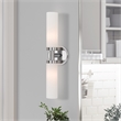 Livex Lighting Aero 2-Light Glass & Metal Bath Light in Polished Chrome