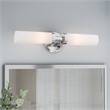 Livex Lighting Aero 2-Light Glass & Metal Bath Light in Polished Chrome