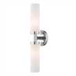 Livex Lighting Aero 2-Light Glass & Metal Bath Light in Polished Chrome