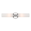 Livex Lighting Aero 2-Light Glass & Metal Bath Light in Polished Chrome