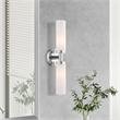 Livex Lighting Aero 2-Light Glass & Metal Bath Light in Polished Chrome