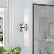Livex Lighting Aero 2-Light Glass & Metal Bath Light in Polished Chrome
