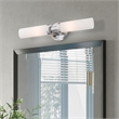 Livex Lighting Aero 2-Light Glass & Metal Bath Light in Polished Chrome