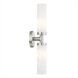 Livex Lighting Aero 2-Light Glass & Metal Bath Light in Brushed Nickel