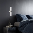 Livex Lighting Aero 2-Light Glass & Metal Bath Light in Brushed Nickel