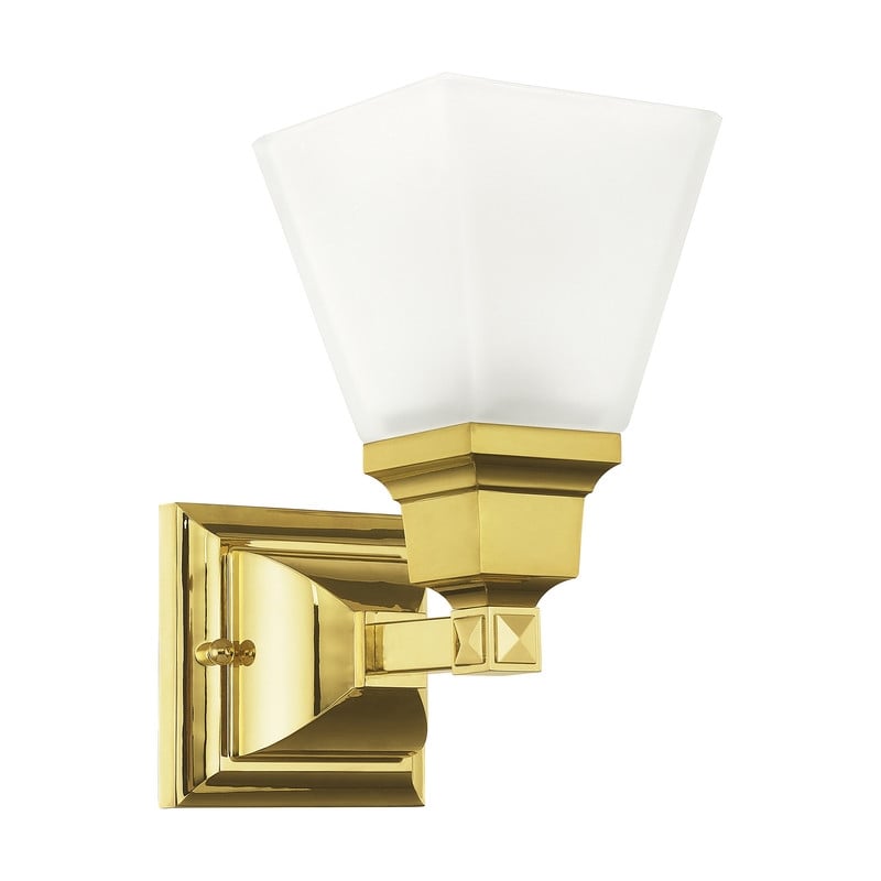 Livex Lighting Mission Bath Light in Polished Brass