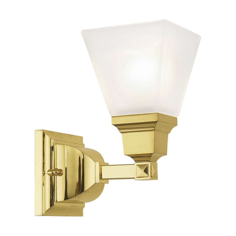 Livex Lighting Mission Bath Light in Polished Brass