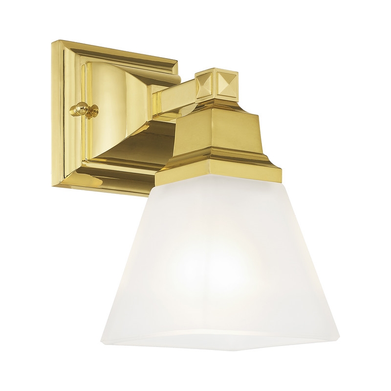 Livex Lighting Mission Bath Light in Polished Brass