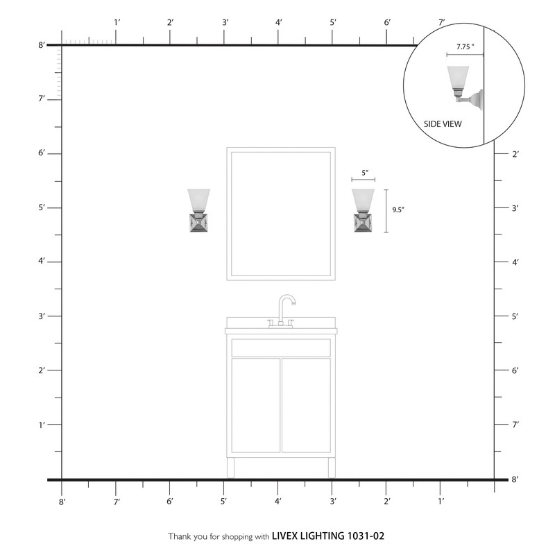 Livex Lighting Mission Bath Light in Polished Brass