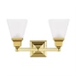 Livex Lighting Mission 2 Bath Light in Polished Brass