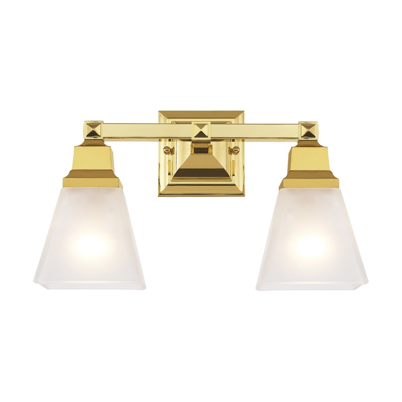 Livex Lighting Mission 2 Bath Light in Polished Brass