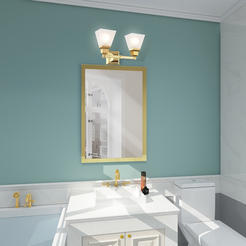 Livex Lighting Mission 2 Bath Light in Polished Brass