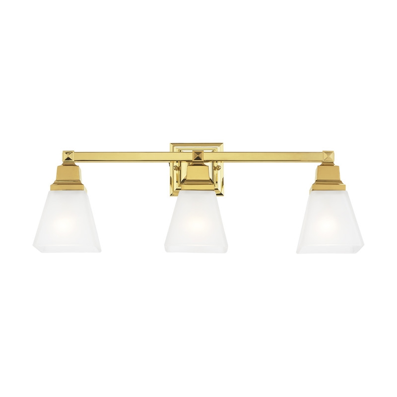 Livex Lighting Mission 3 Bath Light in Polished Brass